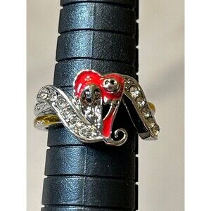 Nightmare Before Christmas Style Silver Tone Ring Size 5